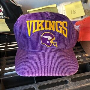 Vintage Minnesota Vikings Hat Cap New Era Pro Arch Corduroy Snapback USA NFL 90s
